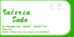 valeria dako business card